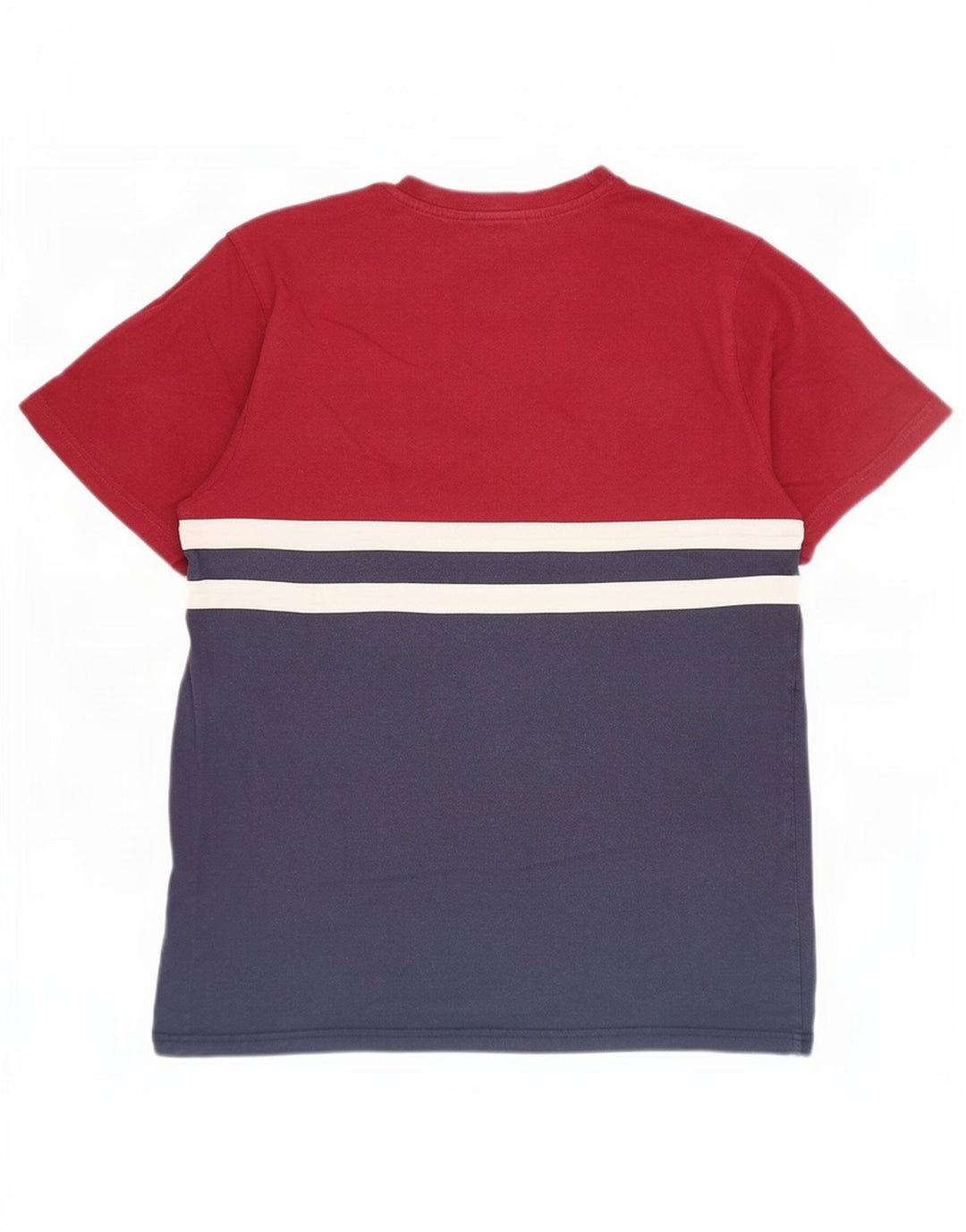 Ellesse Herre T-Shirt Top Small Navy Blue Colourblock