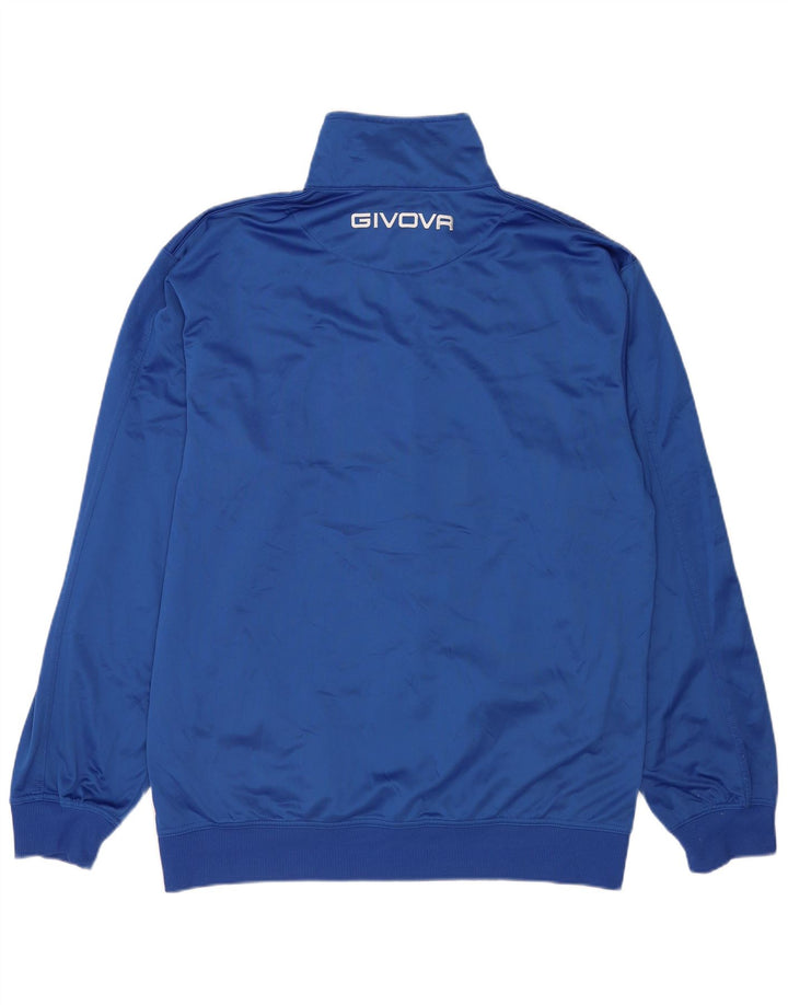 Givova Herre grafisk træningsdragt Topjakke 5XL Blå Colourblock Polyester