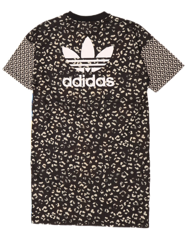 Adidas Graphic T-Shirt Dress UK 10 Small Multicolored Hawaiian