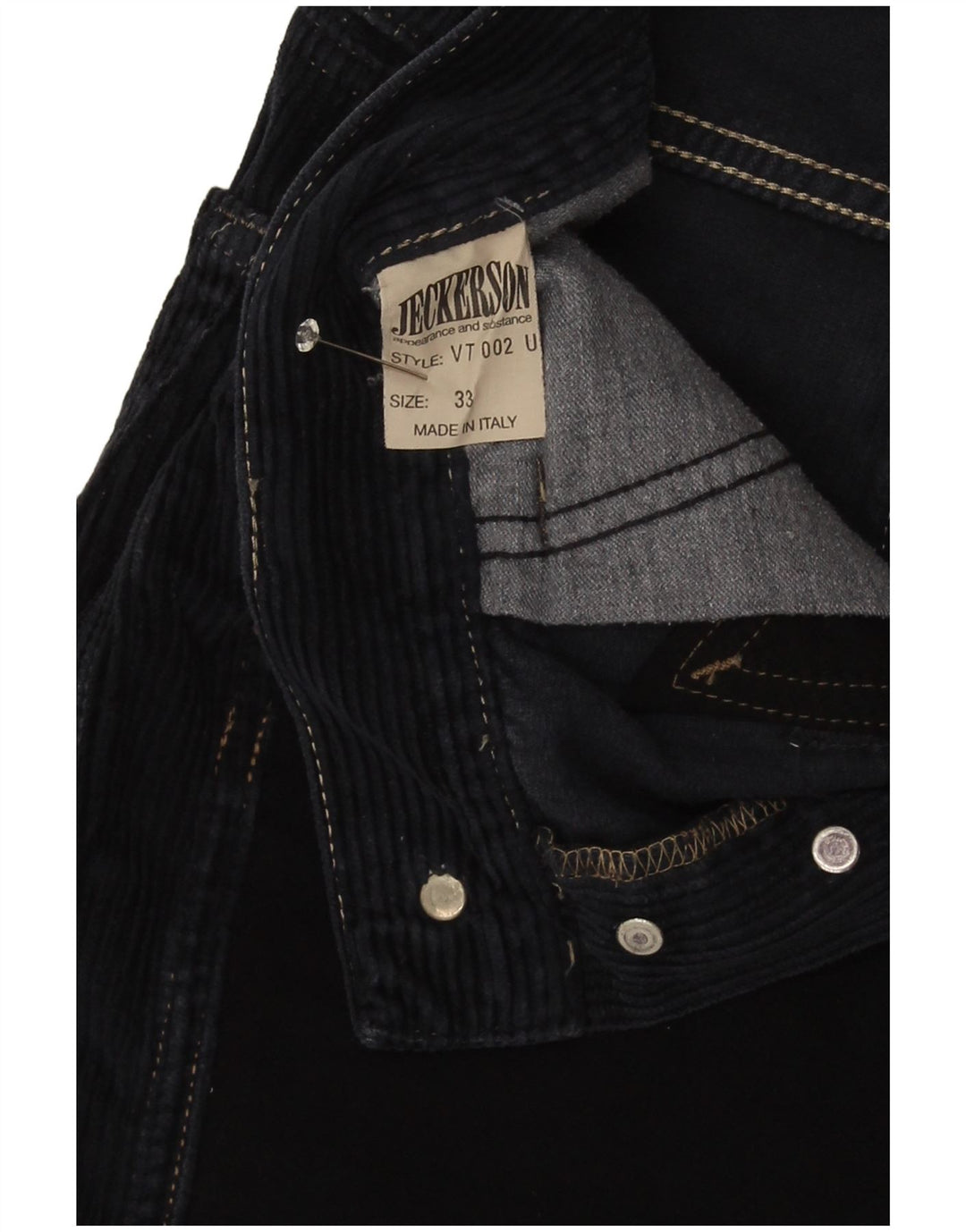 Jeckerson Herre fløjlshorts W33 Medium Navyblå Bomuld