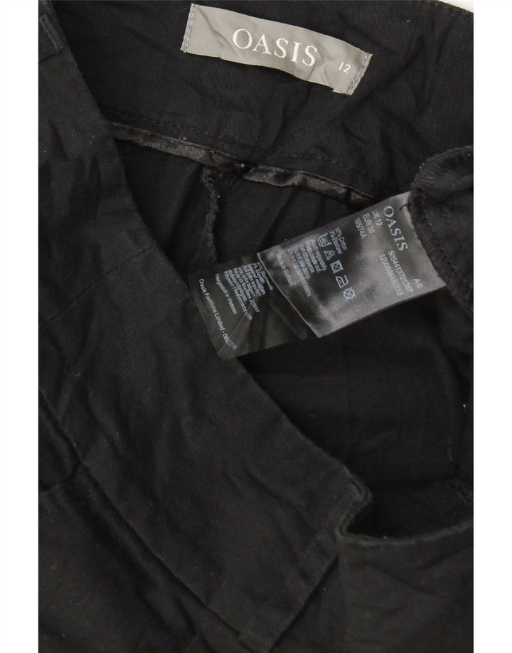 Oasis Chino Shorts til kvinder UK 12 Medium W32 Sort Bomuld