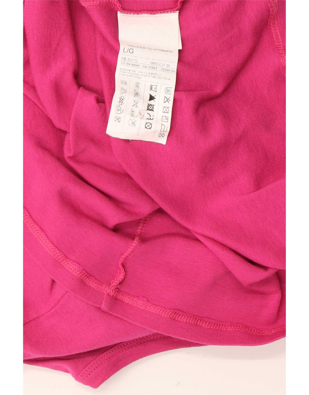 Benetton Damevest Top UK 14 Large Pink Bomuld