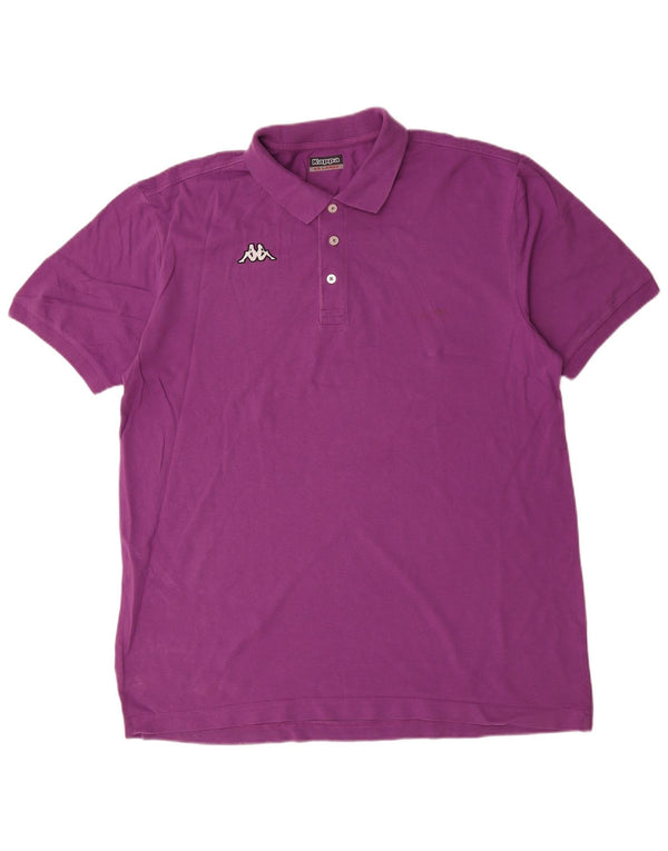 Kappa herre poloshirt 2XL lilla bomuld
