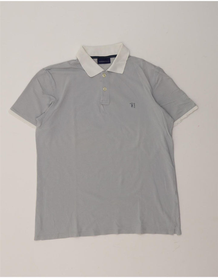 Trussardi herre poloshirt XL grå bomuld