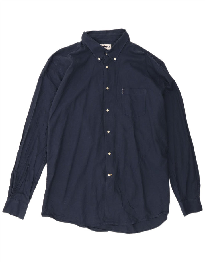 Barbour herreskjorte 3XL marineblå bomuld