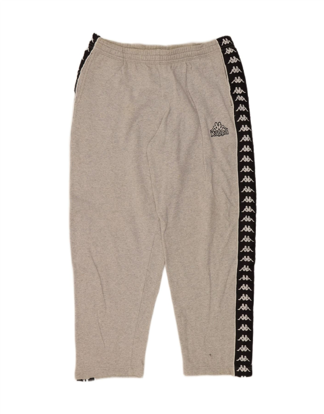 KAPPA Mens Graphic Tracksuit Trousers Small Grey Colourblock Cotton Vintage Kappa and Second-Hand Kappa from Messina Hembry 