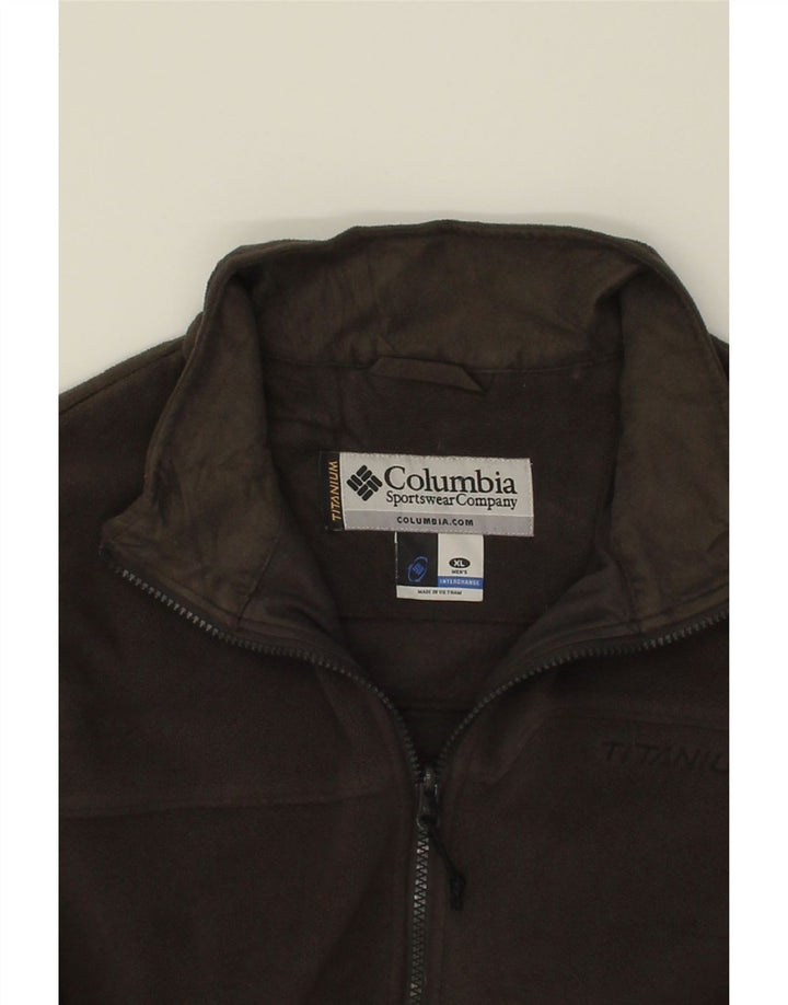 COLUMBIA Womens Fleece Jacket UK 18 XL Brown Polyester Vintage Columbia and Second-Hand Columbia from Messina Hembry 