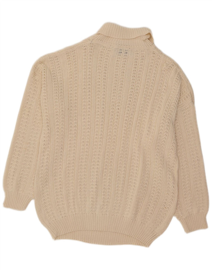 Allison Wingate Herre Rullehalstrøje Sweater Stor Off White Bomuld