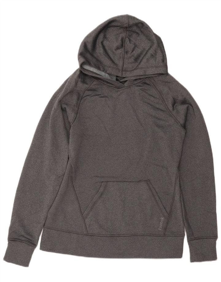 REEBOK Dame Hættetrøje UK 10 Small Grå Polyester