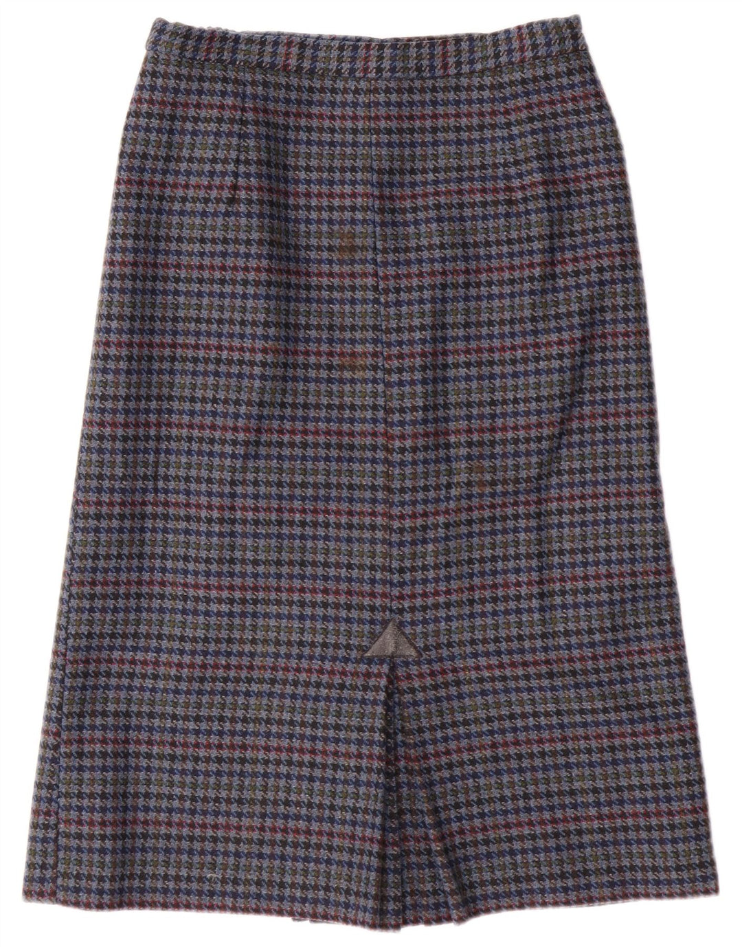 Vintage kvinders blyantnederdel UK 14 Medium W28 Blue Houndstooth