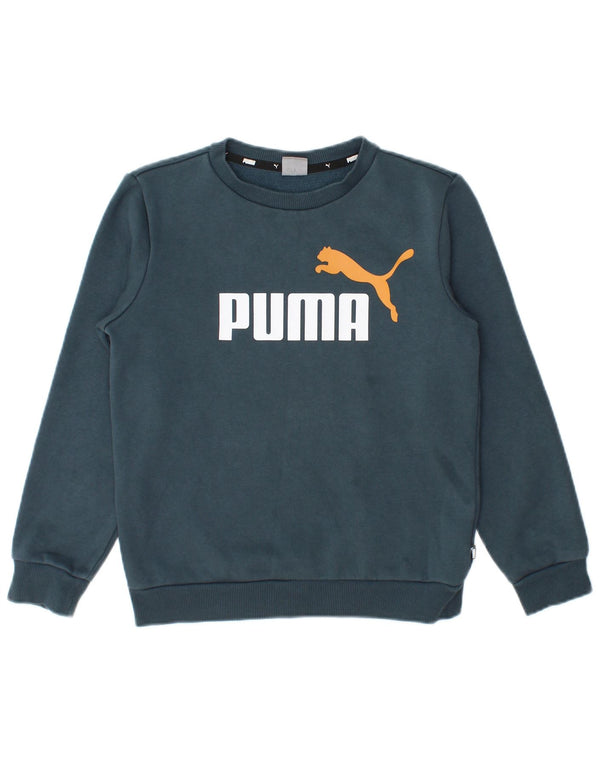 Puma Boys Grafisk Sweatshirt Jumper 11-12 år Blå Bomuld