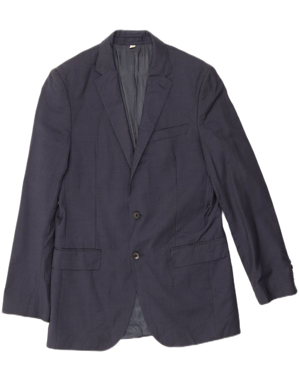 Marks & Spencer Herre Longline Blazer Jacket UK 40 Medium Navy Blue