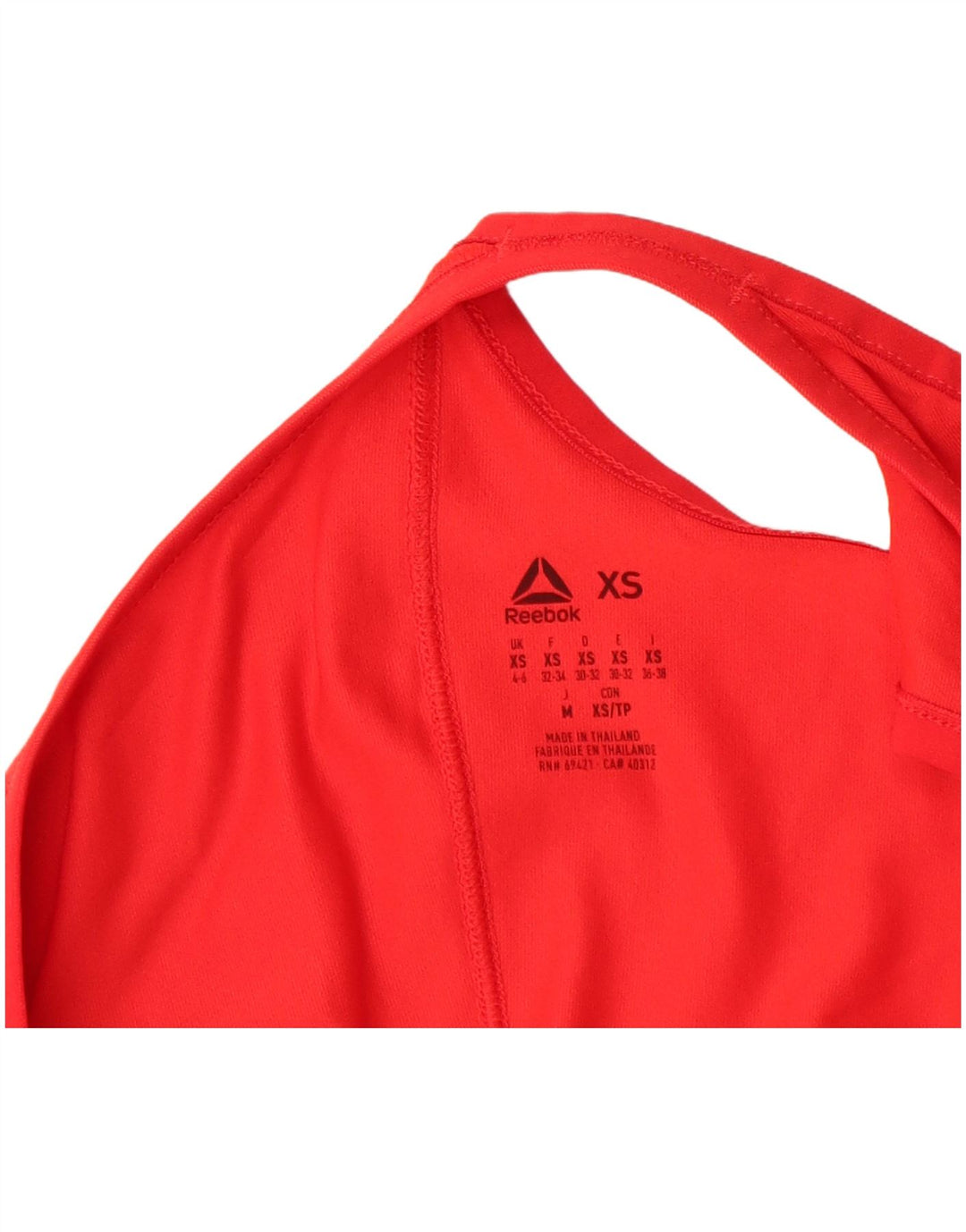 REEBOK Womens Bodypump Grafisk Vest Top UK 4/6 XS Rød