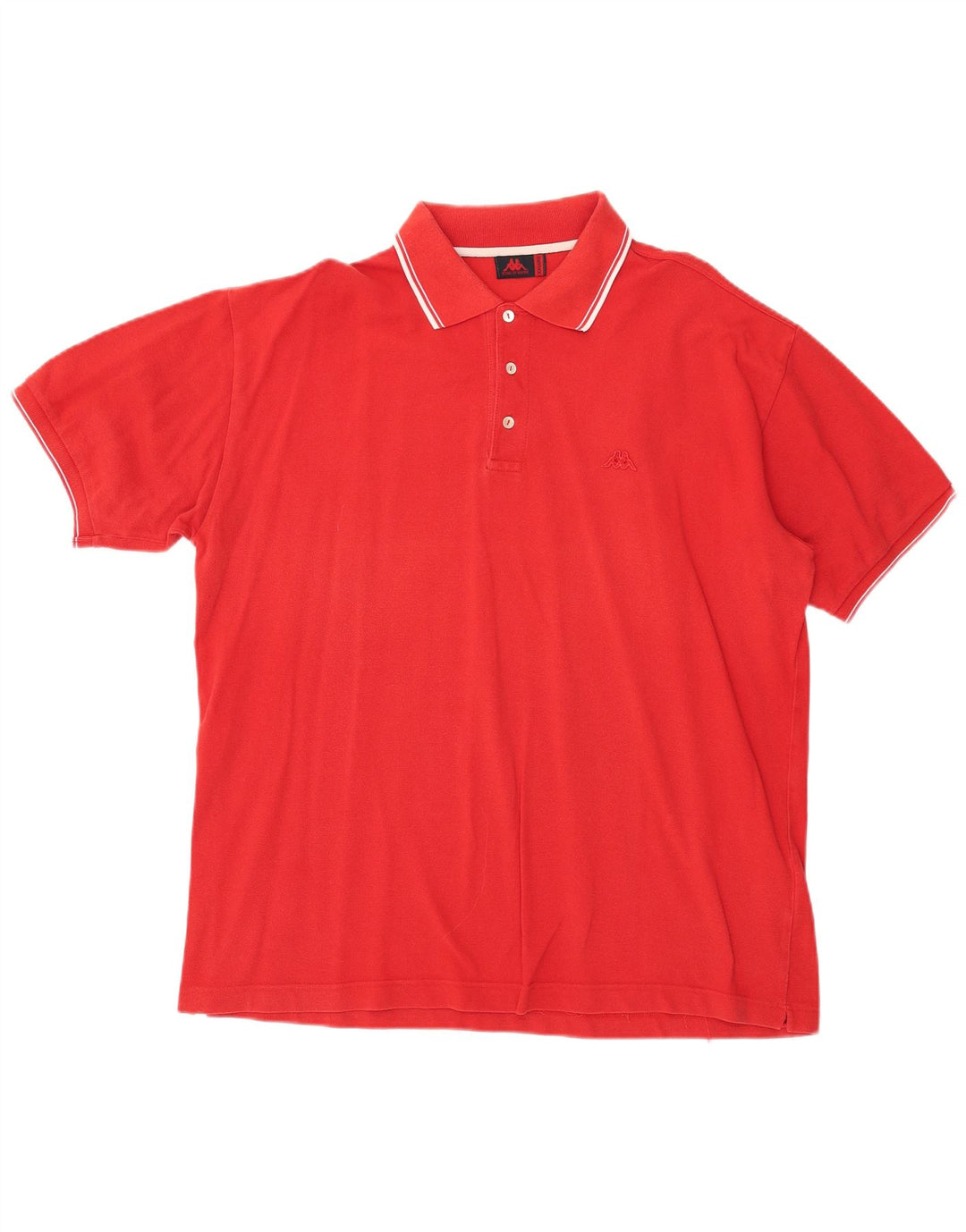 KAPPA herre poloshirt 2XL rød bomuld
