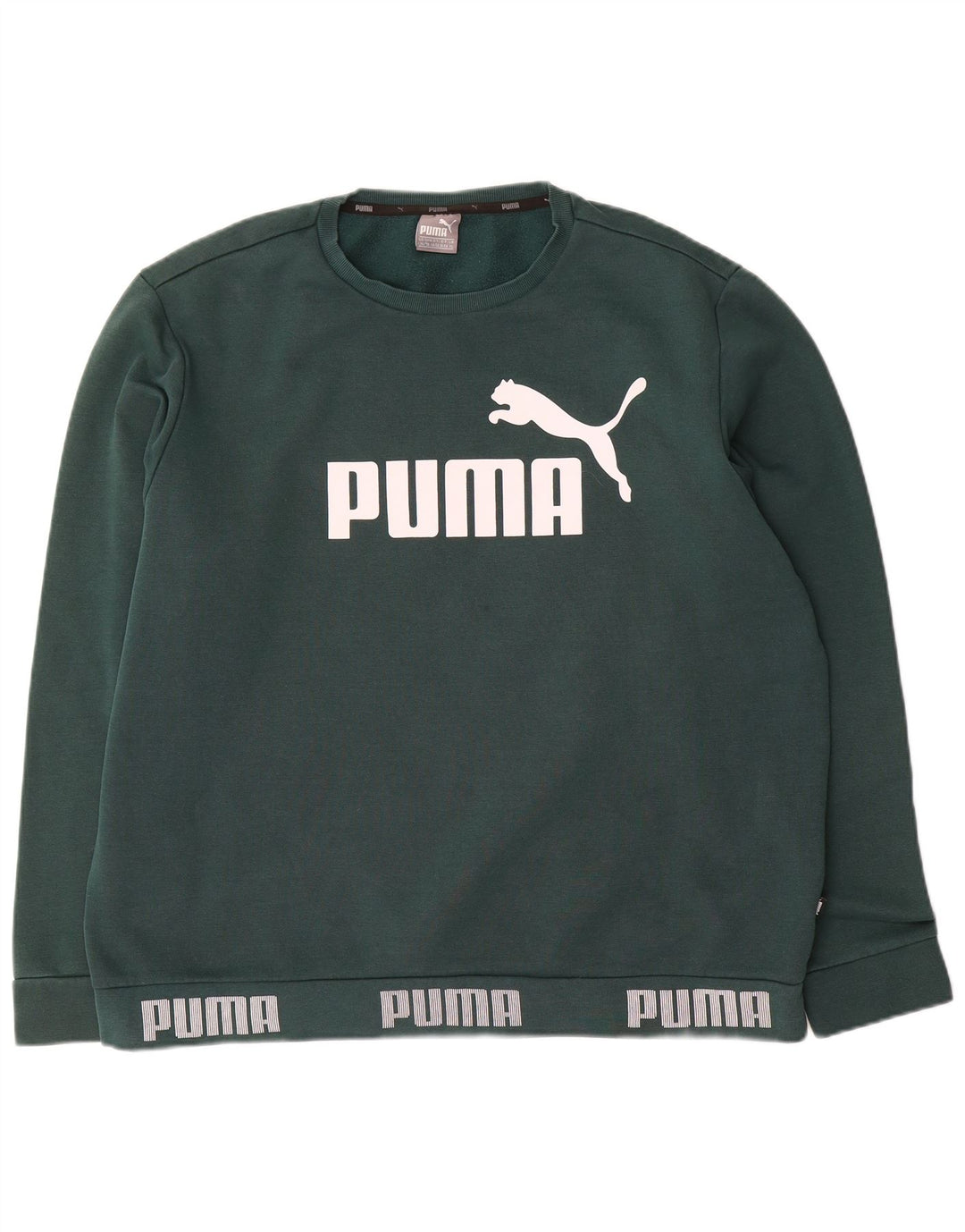 Puma Herre Grafisk Sweatshirt Jumper XL Grøn Bomuld