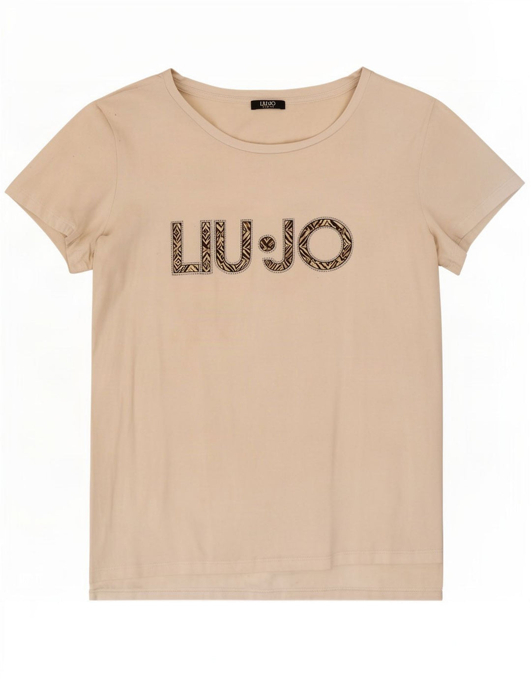 Liu Jo Grafisk T-shirt top til kvinder UK 14 Medium White