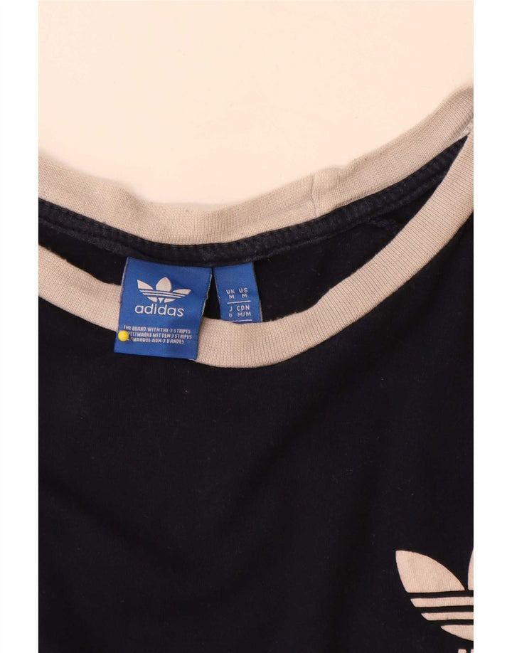 Adidas herre T-shirt top mellem marineblå bomuld