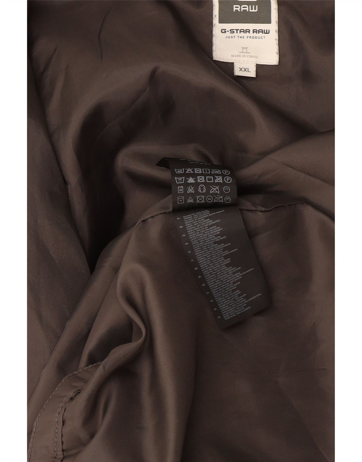 G-Star Herre hættepolstret jakke UK 44 2XL Grå Nylon