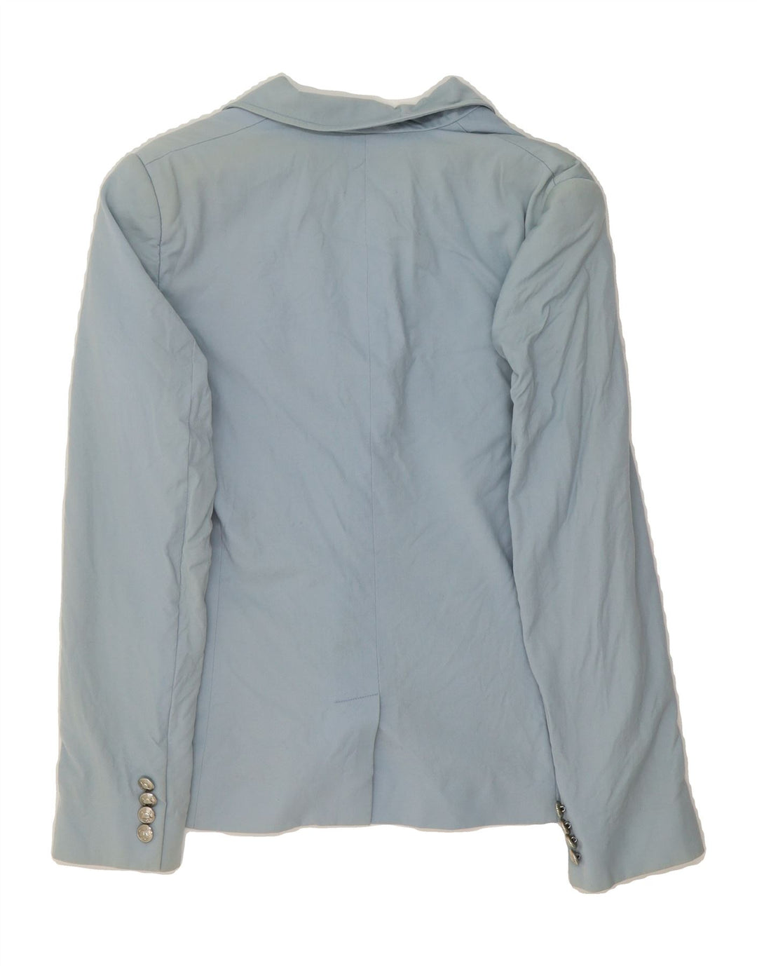 RALPH LAUREN Womens 2 Button Blazer Jacket US 8 Medium Blue Wool Vintage Ralph Lauren and Second-Hand Ralph Lauren from Messina Hembry 