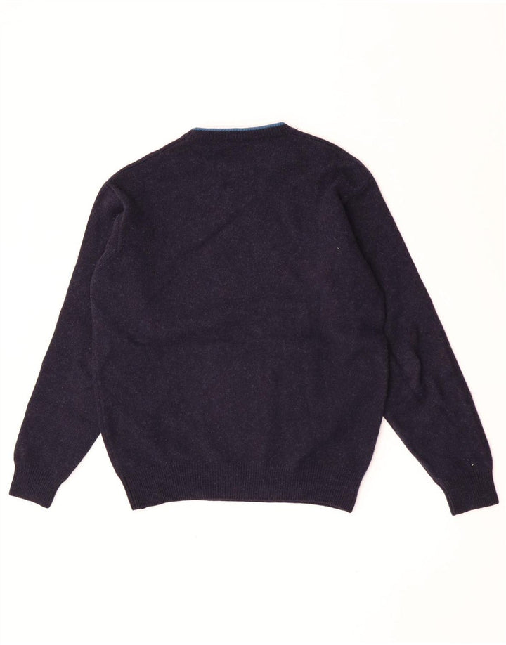 Fred Perry drenge sweater med rund hals 13-14 år marineblå uld