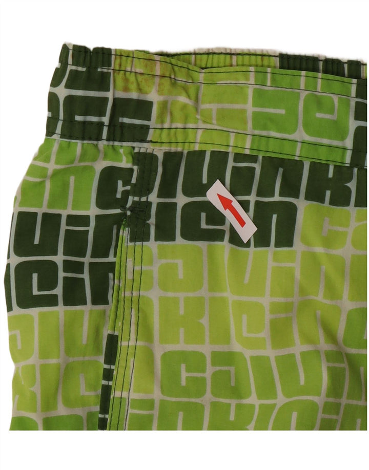 Calvin Klein Herre grafiske badeshorts Stor grøn nylon