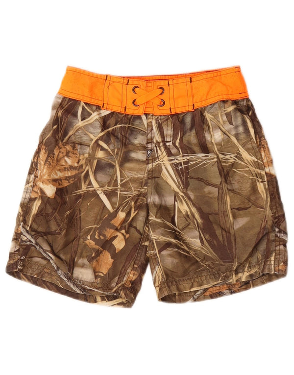 VINTAGE Drenge svømmeshorts 4-5 år Brun Camouflage Polyester