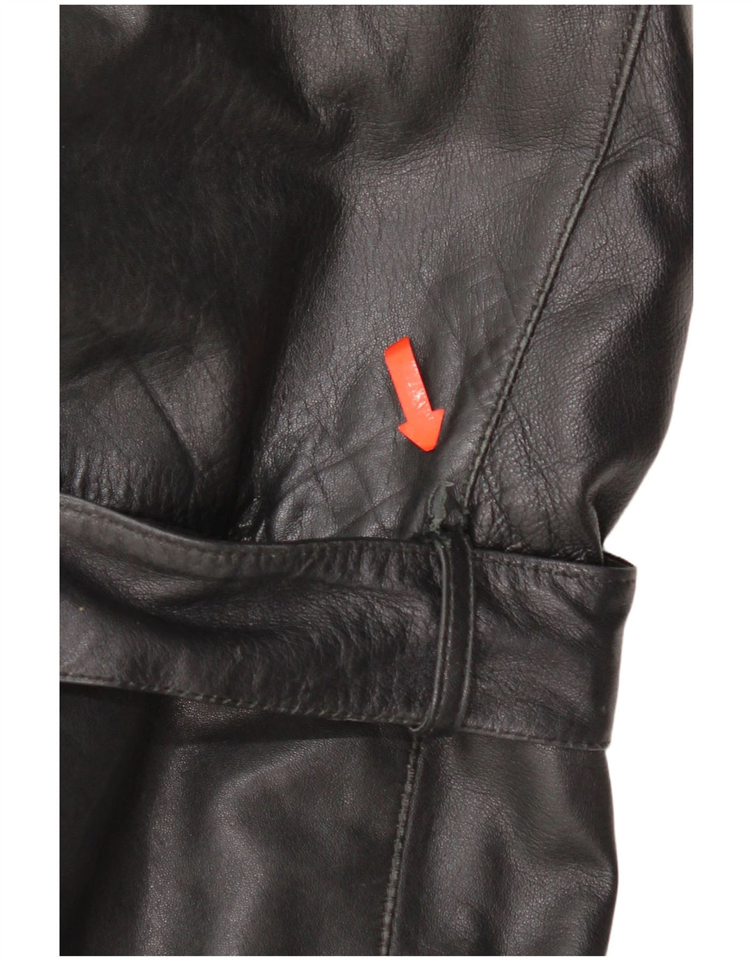 Vintage læderjakke til kvinder UK 16 Stor sort læder