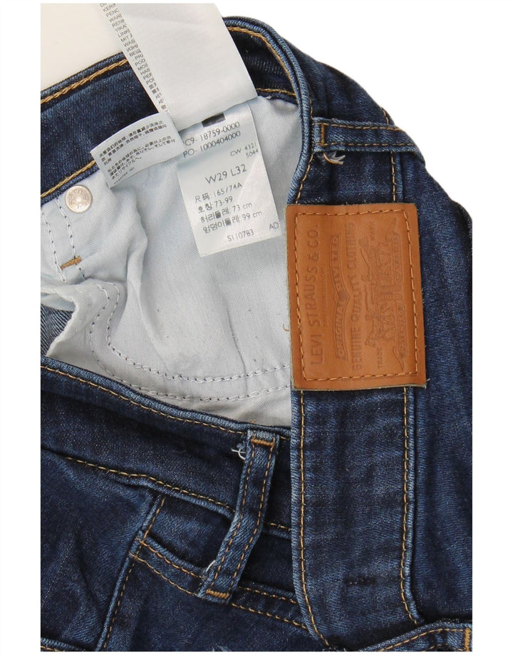 Levi's Dame 725 High Rise Bootcut Jeans W29 L32 Navy Blue Lyocell