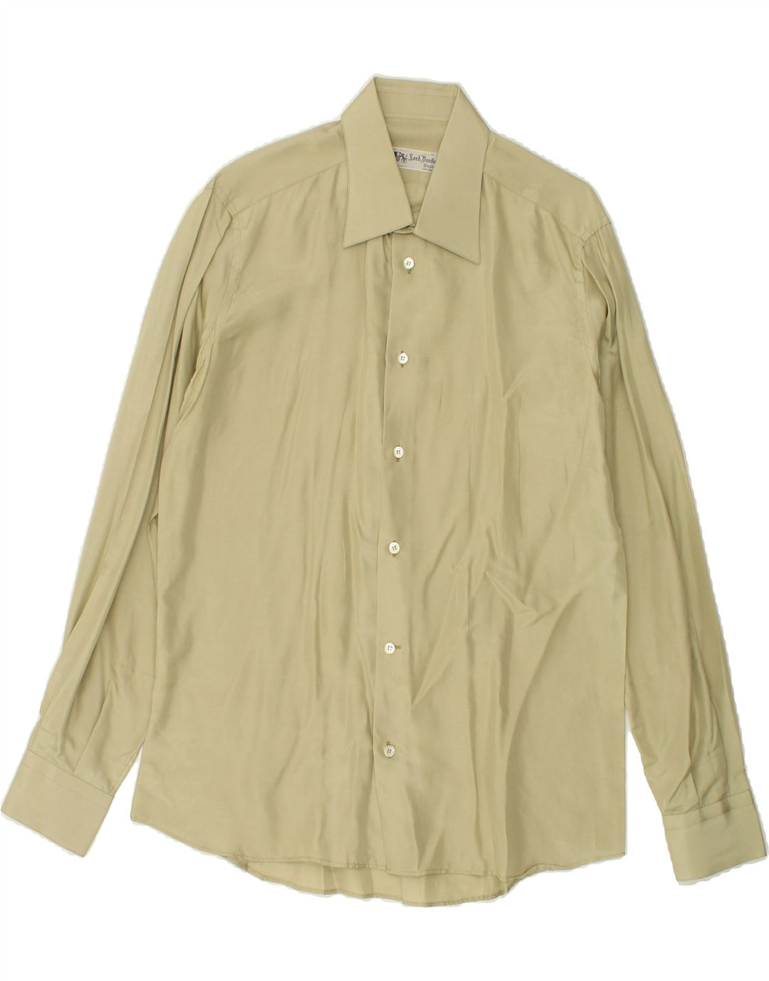 VINTAGE Herreskjorte str. 16 41 Large Khaki Silk