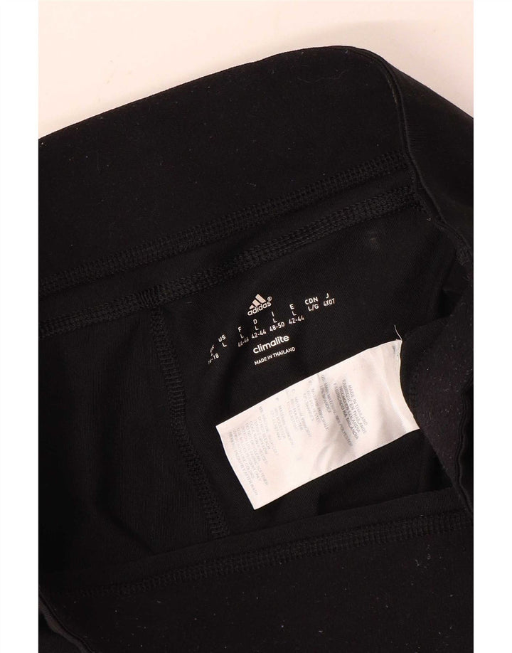 Adidas Womens Climalite Capri Leggings UK 16/18 Large Black Polyester