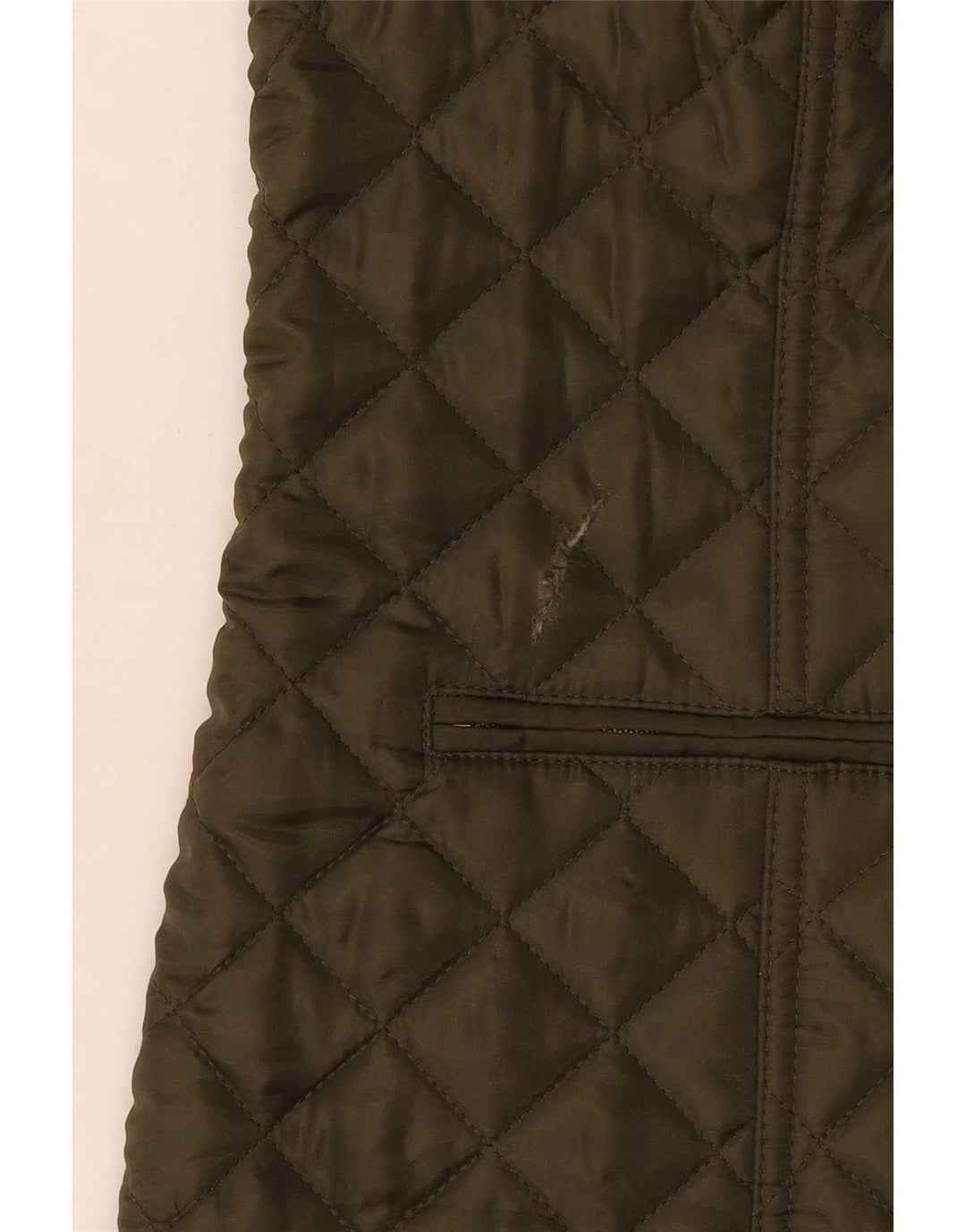 Tommy Hilfiger Dame Quiltet Gilet UK 12 Medium Khaki Polyester