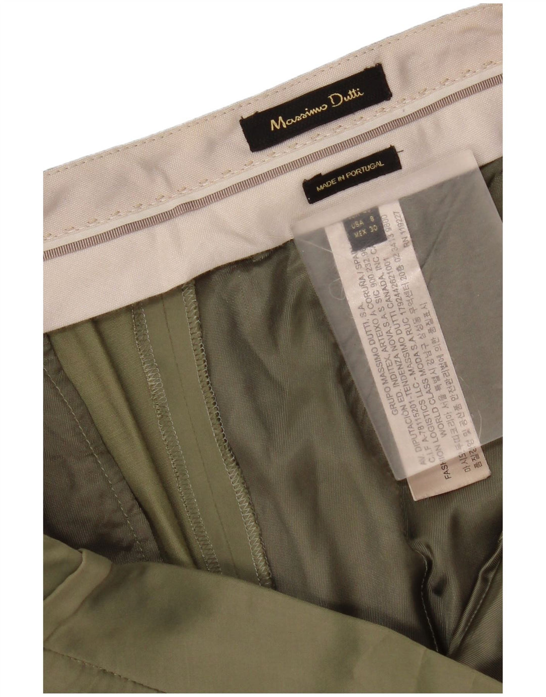 Massimo Dutti Dame-Pegged Chino-bukser EU 40 Medium W30 L28 Khaki