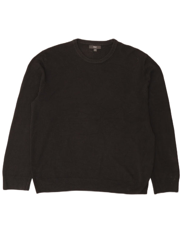 Marks & Spencer Herretrøje med rund hals 2XL sort akryl
