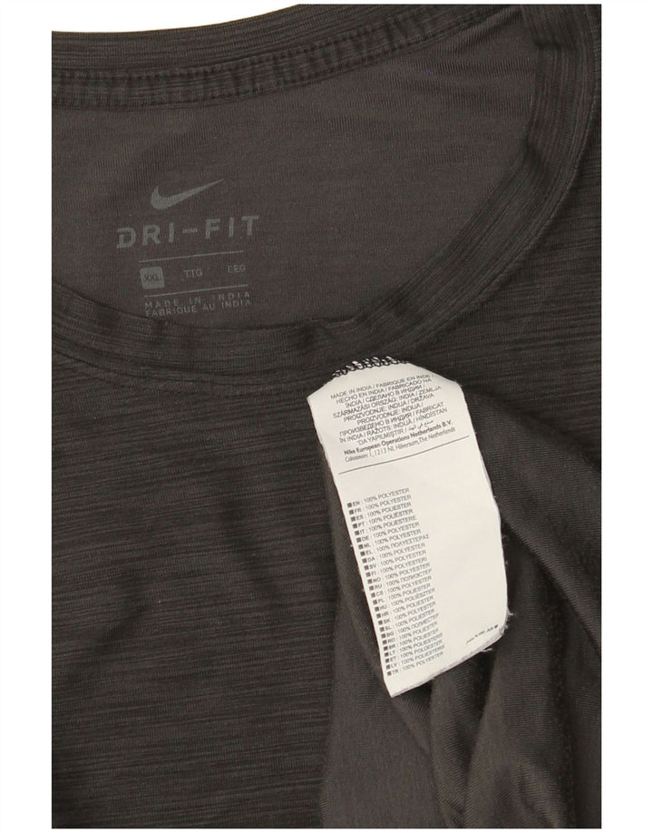 Nike Herre Dri Fit T-shirt Top 2XL Grå Flecked Polyester
