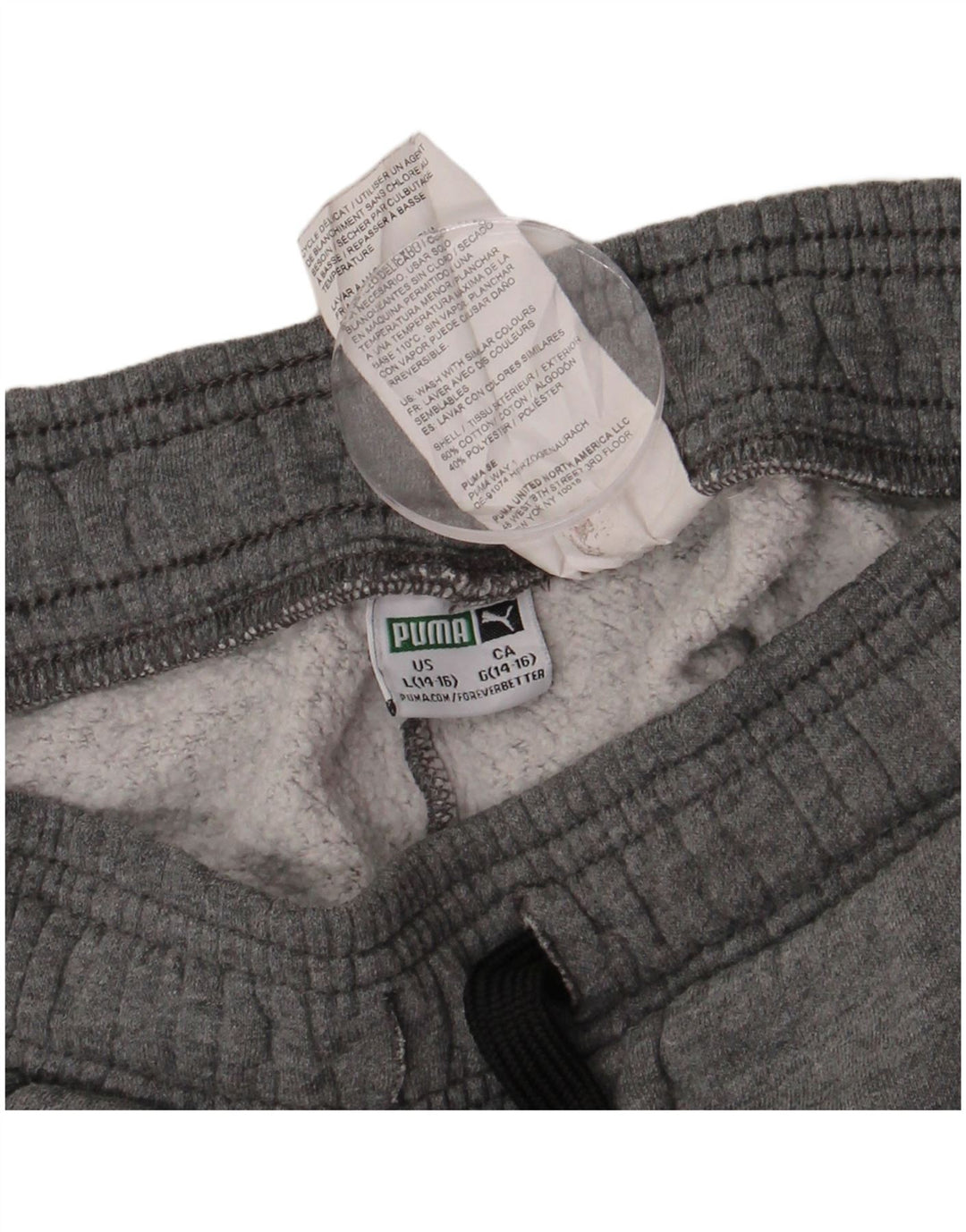 PUMA træningsbukser til piger Joggers 14-15 år stor grå farveblok