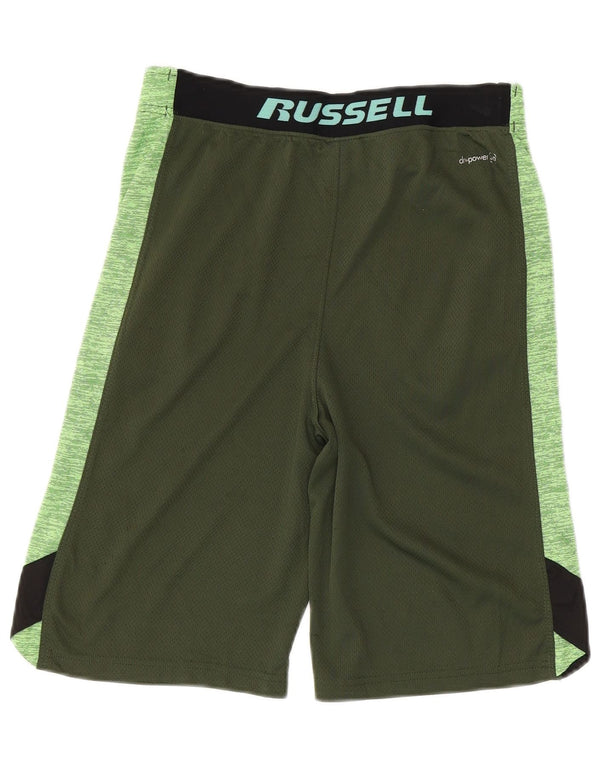 Russell Athletic Boys Sportsshorts 14-15 år XL Khaki Colourblock