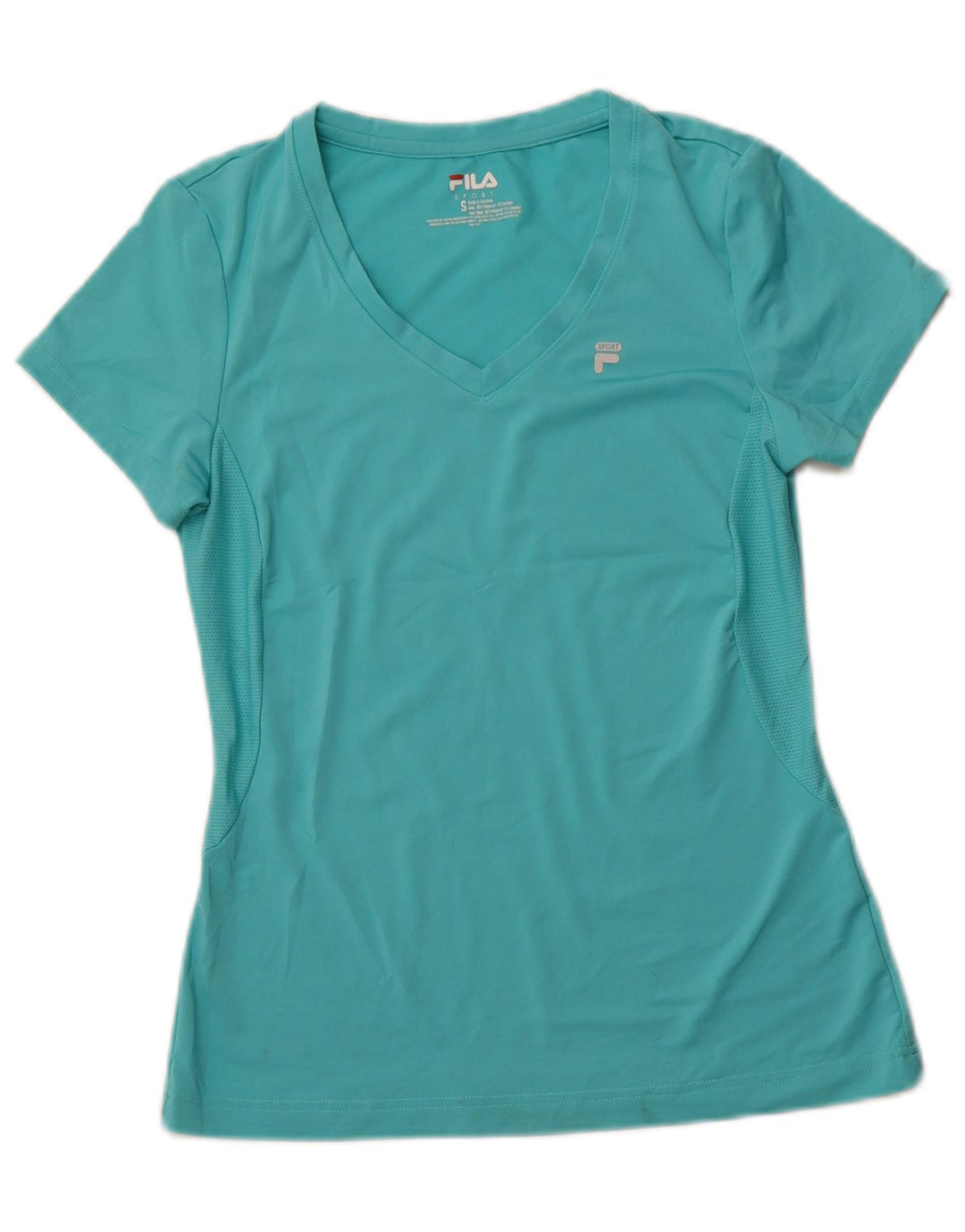 FILA T-shirt top til kvinder DK 8 Lille turkis polyester