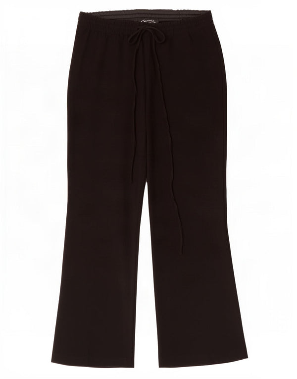 Zara Dame Bootcut Cropped Trousers Medium W28 L24 Sort