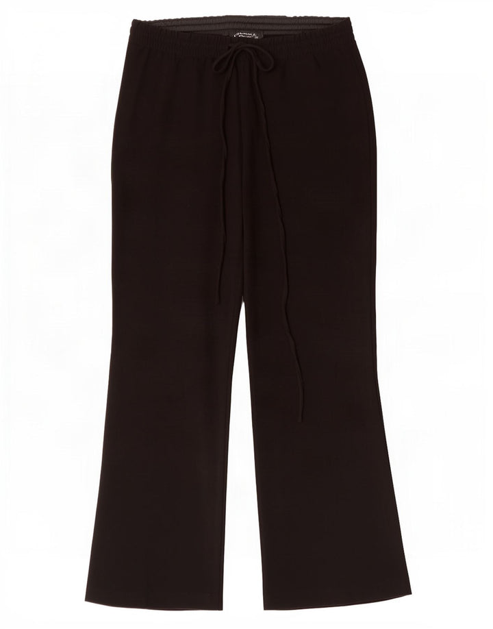 Zara Dame Bootcut Cropped Trousers Medium W28 L24 Sort