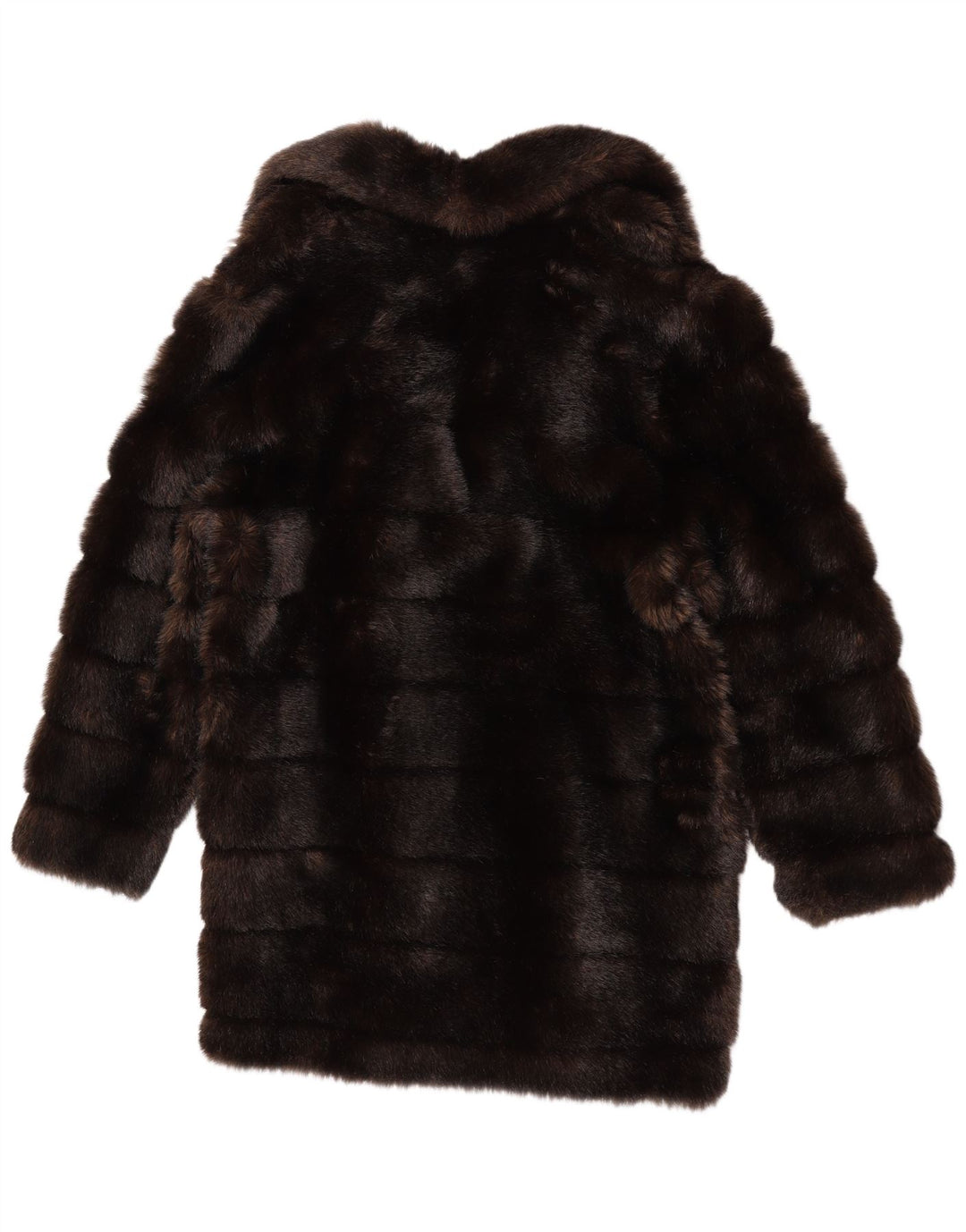 Sinclair Dame imiteret Pels Overfrakke EU 38/40 Medium Brun Modacryl