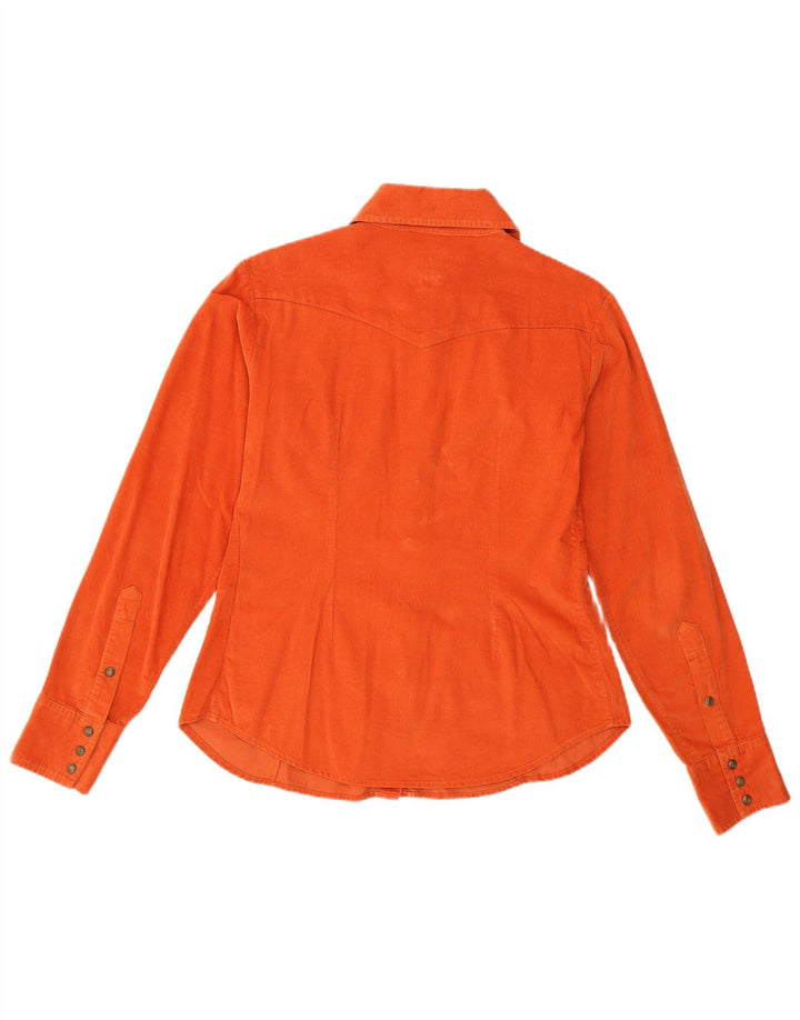 Marlboro Classics Dame Langærmet Shirt UK 10 Small Orange Classic