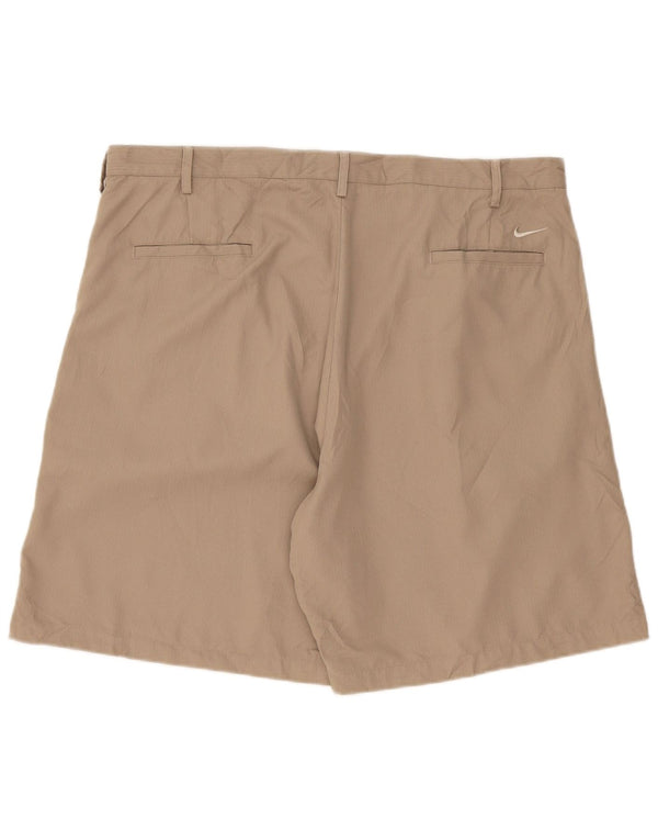 Nike Mens Dri Fit Pegged Chino Shorts W42 2XL Beige Polyester