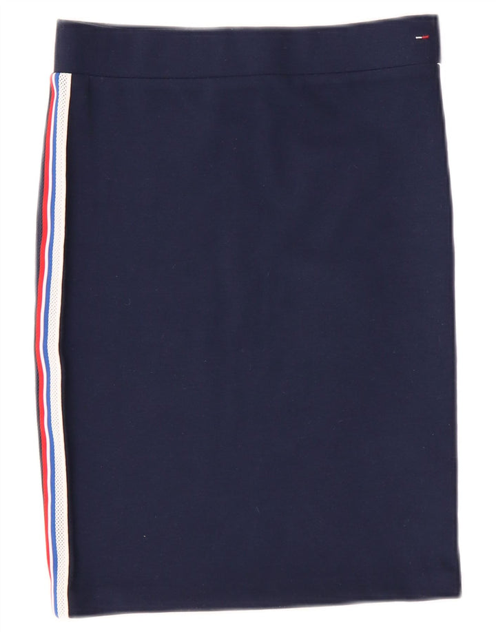 Tommy Hilfiger Blyantnederdel til kvinder Small W26 Navyblå stribet polyester