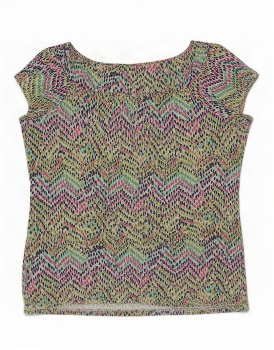 M&Co Damebluse Top UK 12 Medium Flerfarvet geometrisk viskose