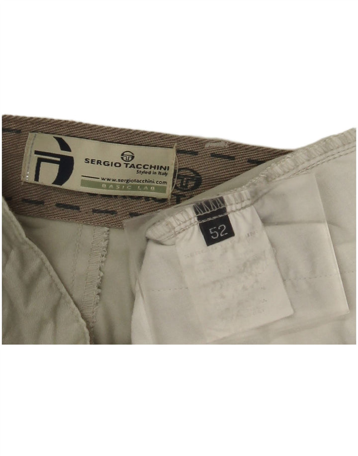 Sergio Tacchini Herre Chino Shorts IT 52 XL W34 Grå Bomuld