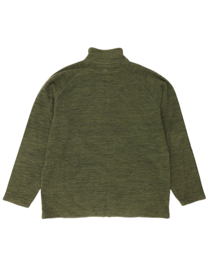 Mountain Warehouse Herre Fleecejakke UK 42 XL Grøn Flecked Polyester