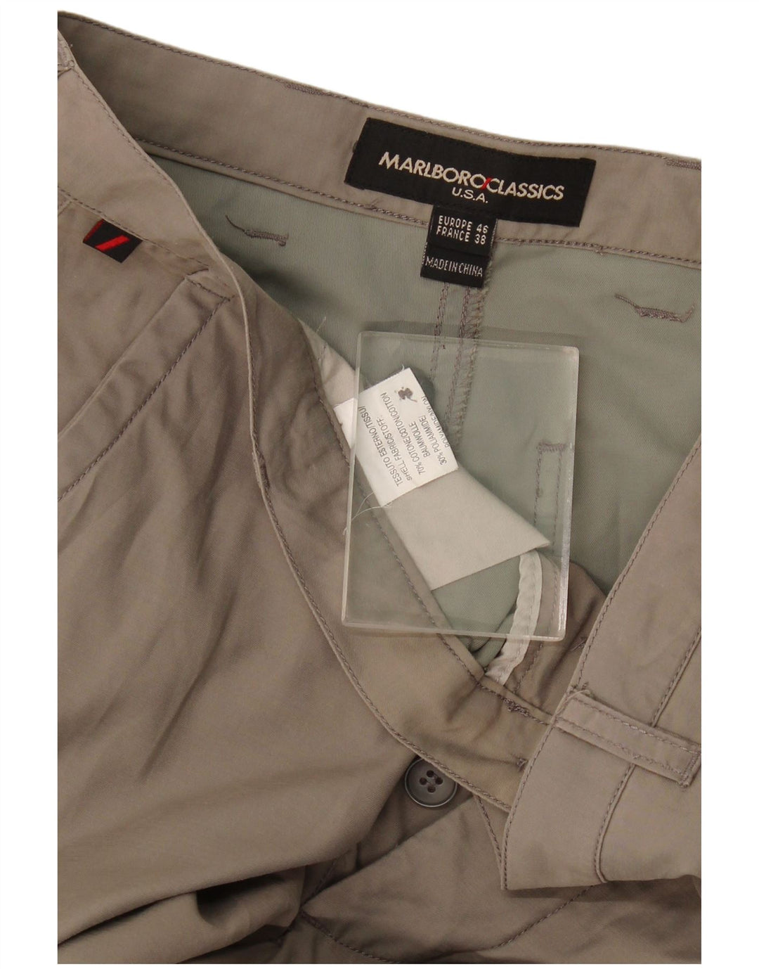 Marlboro Classics Herre Lige Chinobukser EU 46 Small W32 L34 Grå