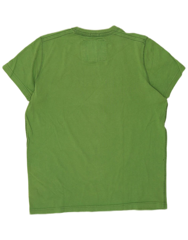 Abercrombie & Fitch Herre Muscle Grafisk T-Shirt Top Medium Grøn Bomuld