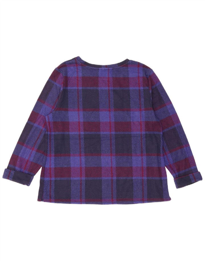 Marks & Spencer Damebluse Top UK 16 Stor flerfarvet Plaid Polyester
