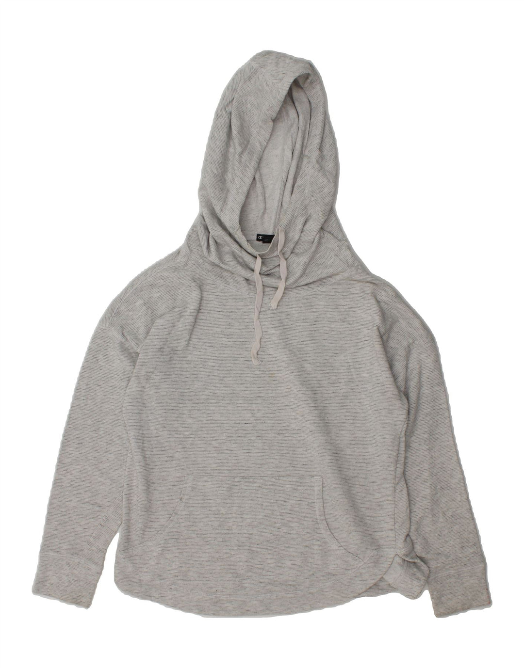 CHAMPION Womens Oversized Hoodie Jumper UK 10 Small Grey Cotton Vintage Champion and Second-Hand Champion from Messina Hembry 